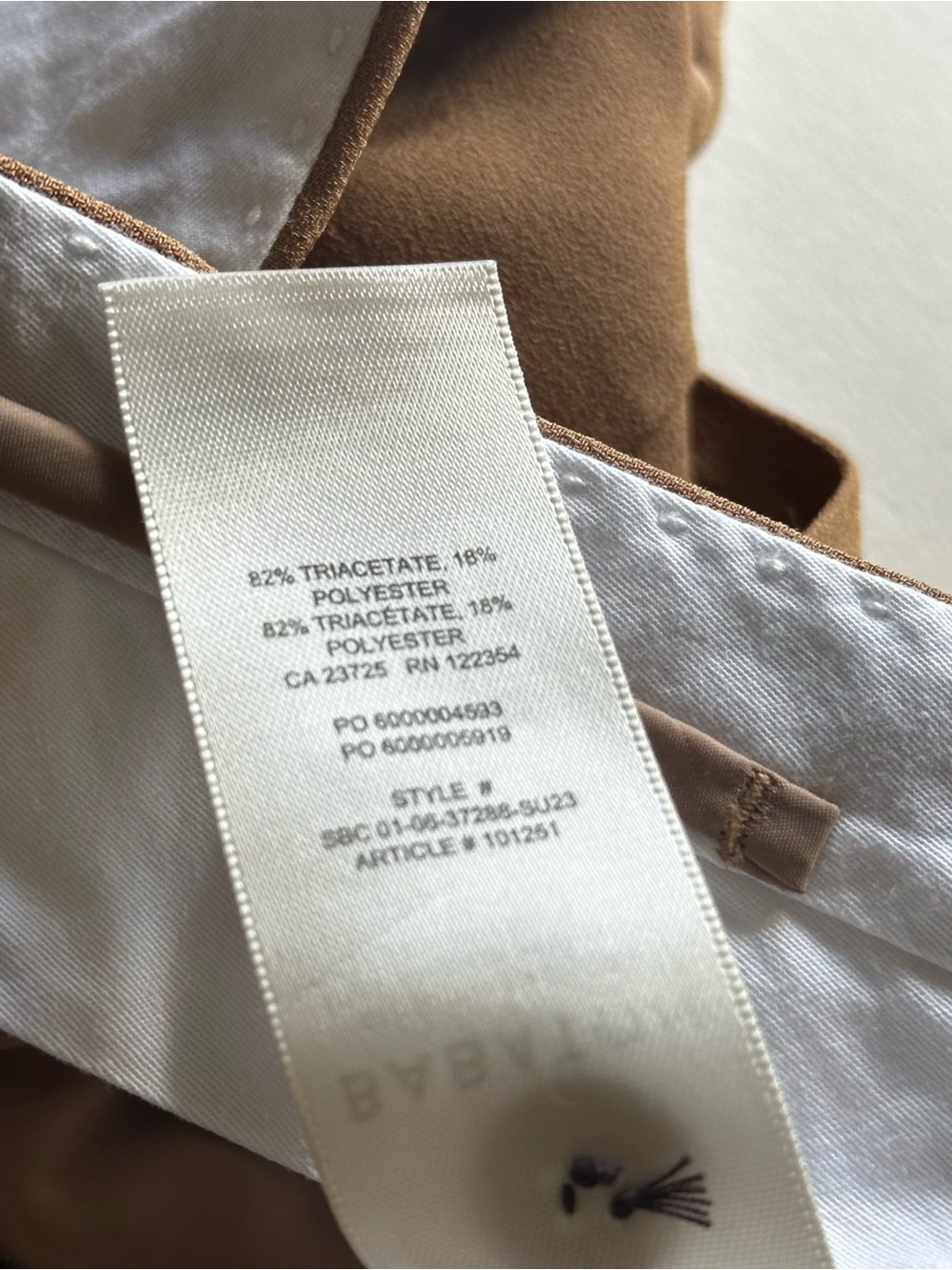 Babaton Aritzia Brown Straight Leg Trousers Sz 12 - Picture 7 of 8